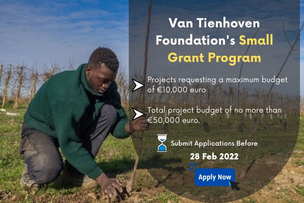Van Tienhoven Foundation's Small Grant Program