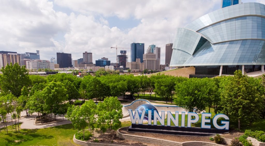 Photo Green city skyline