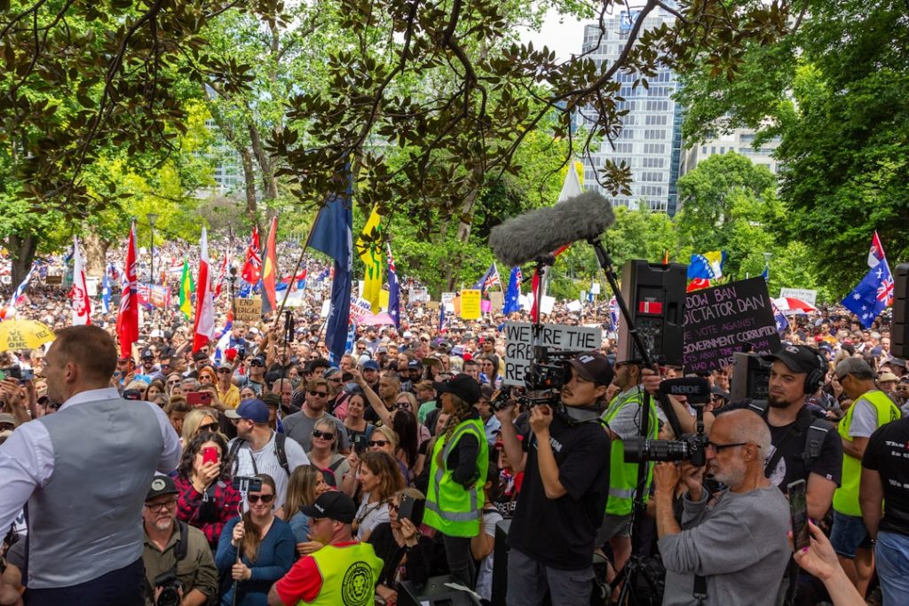 Photo Protesters marching