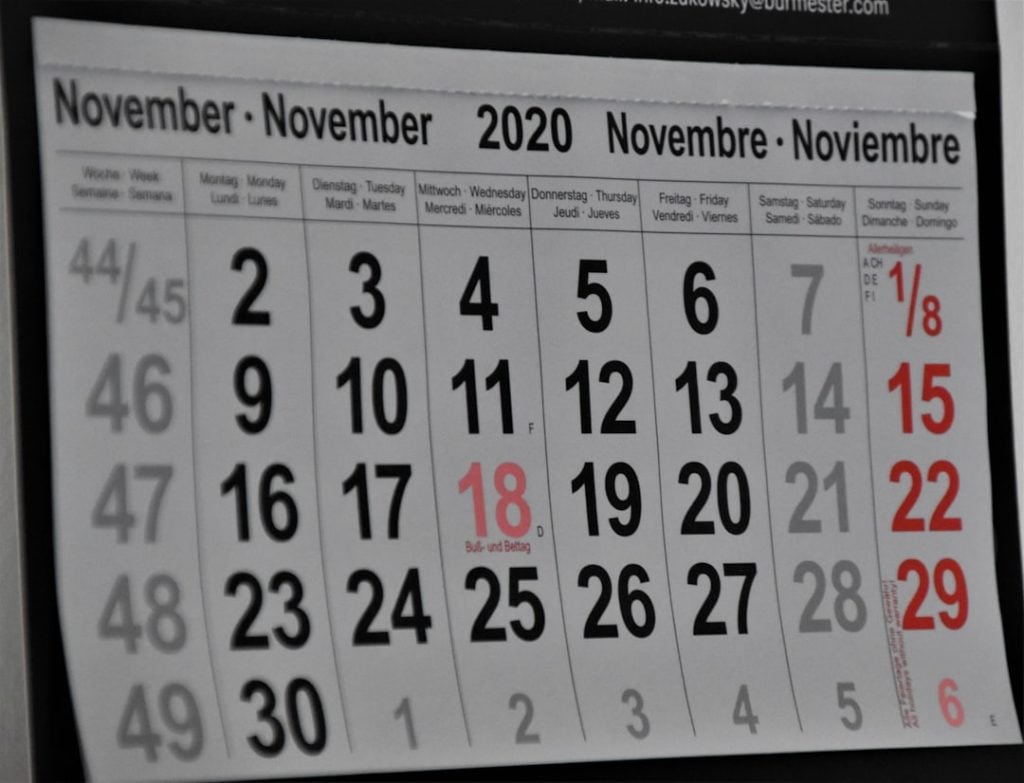 Photo Grant calendar