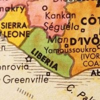 Liberia - fundsforNGOs Map of West Africa with Liberia highlighted in green between Sierra Leone and Ivory Coast (Ivory Coast). Regaards the surrounding area along the coast.