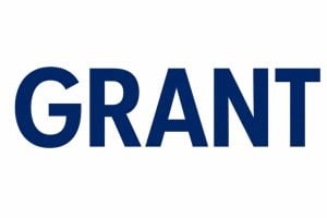 Bold blue wordmark displaying the word GRANT on a white background.
